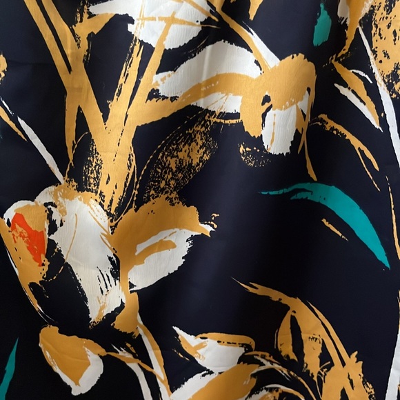 The Limited Sleeveless Floral Blue Gold Dress XS - Picture 11 of 12